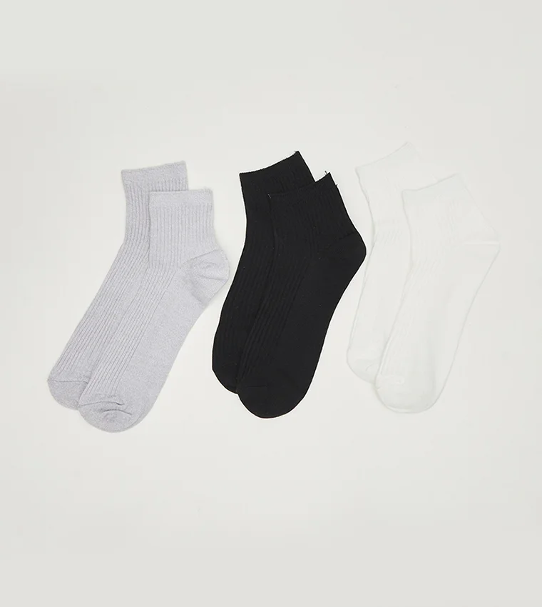 الدو DRILIVETH Pack of 3 Crew Socks
